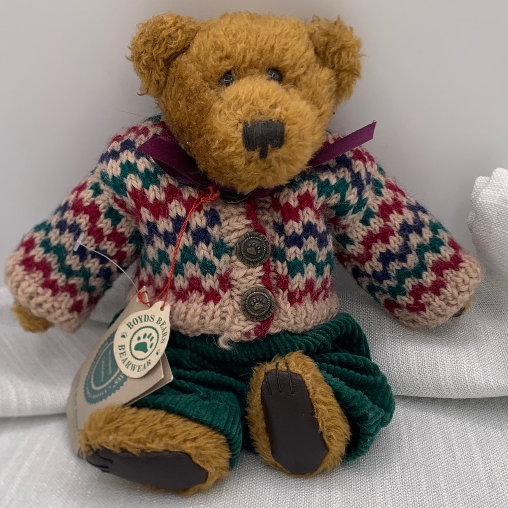 Boyds bears Teddy Bear āEddie Bean Bauerā #9119 BOYDS BEARS w/Tush Tag vintage